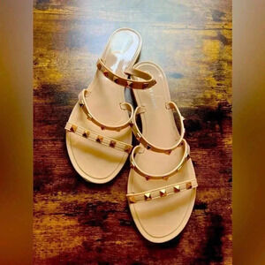 Charles Albert | ladies flat jelly slide sandals. Size: L, 40/8/9.